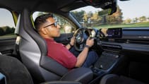 Shafiq Abidin driving the Abarth 600e 