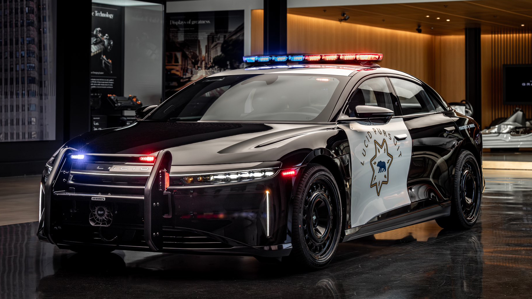 Lucid Air police car top gear