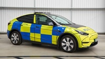 Tesla Model Y police car, Tesla Delivery Centre