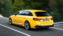 Audi RS 4 Avant edition 25 years exterior rear three quarter dynamic