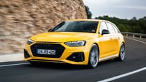 Audi RS 4 Avant edition 25 years exterior front three quarter dynamic