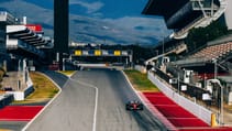 Lewis Hamilton Ferrari Barcelona track