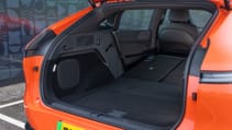 Exterior shot of boot space with rear seats folded in Xpeng G6