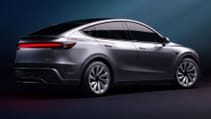 Static rear shot of the 2025 Tesla Model Y Juniper