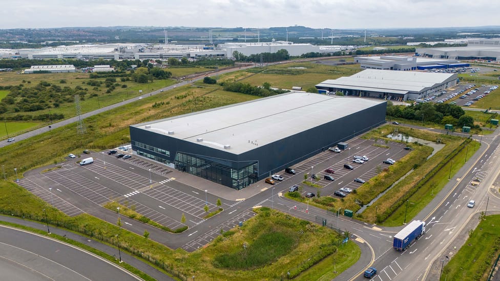 Aerial view of JATCO powertrain manufacturing site near to Nissan Sunderland plant