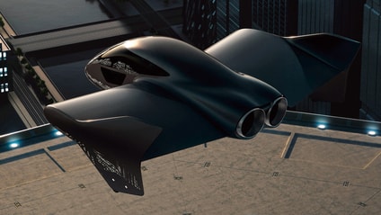 The 2019 Porsche Boeing unnamed initial design rendered airborne