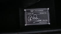 Chris Rea's signature on plaque in 1989 Rover Mini Thirty Electric