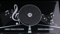 Abbey Road Studios/Middleborough graphic plate on engine head of 1989 Rover Mini Thirty Electric