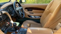 Interior shot of 1995 Aston Martin DB7 front seats