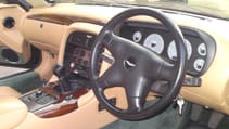 Interior shot of 1995 Aston Martin DB7 cockpit