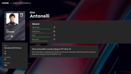 F1 25, Kimi Antonelli