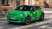 Driving shot of Renault 5 EV