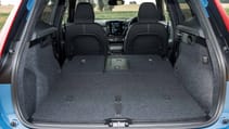 Volvo XC40 interior rear folded seats and boot