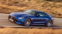 Mercedes-AMG GT 63 S E Performance exterior front three quarter dynamic