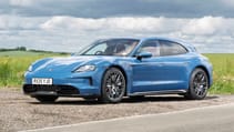 Porsche Taycan Sport Turismo exterior front three quarter static