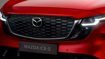Close-up shot of new Mazda CX-5 SUV, grille