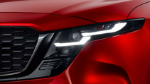 Close-up shot of new Mazda CX-5 SUV, headlight