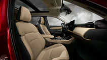Interior shot of new Mazda CX-5 SUV, front passenger seats