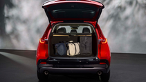 Static rear shot of new Mazda CX-5 SUV, boot open