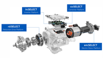Modular Select e-drive system from ZF - graphic depicting different components
