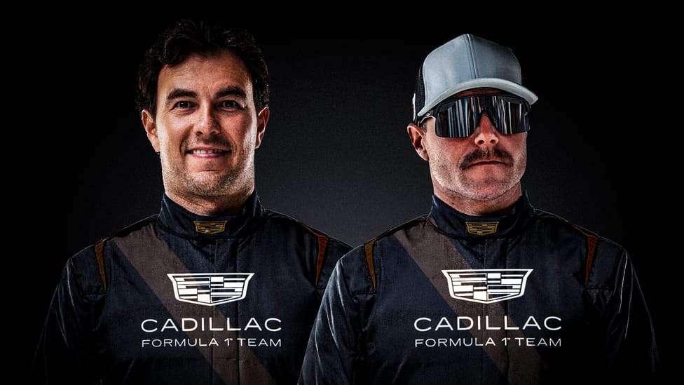 Valtteri Bottas Sergio Perez Cadillac F1 Top Gear 
