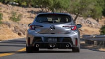 2026 Toyota GR Corolla grey rear action