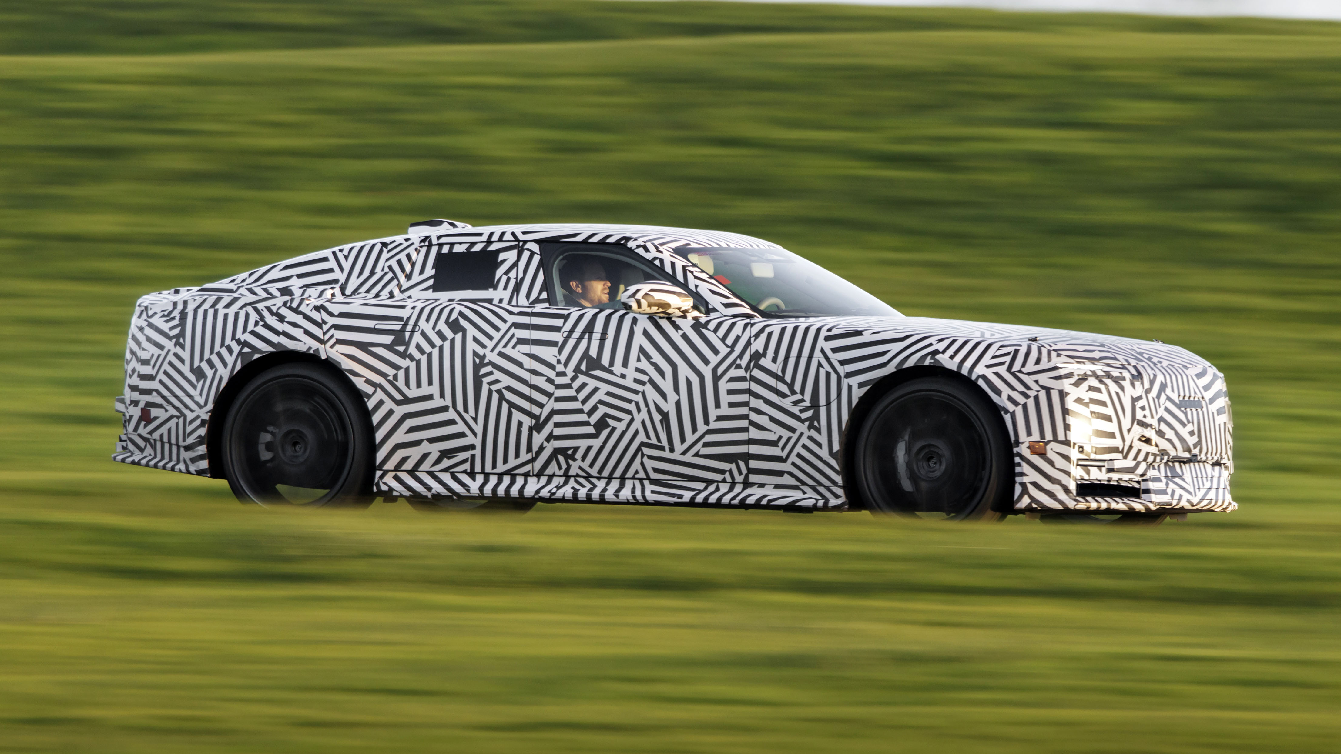 Jaguar electric car passenger ride Top Gear