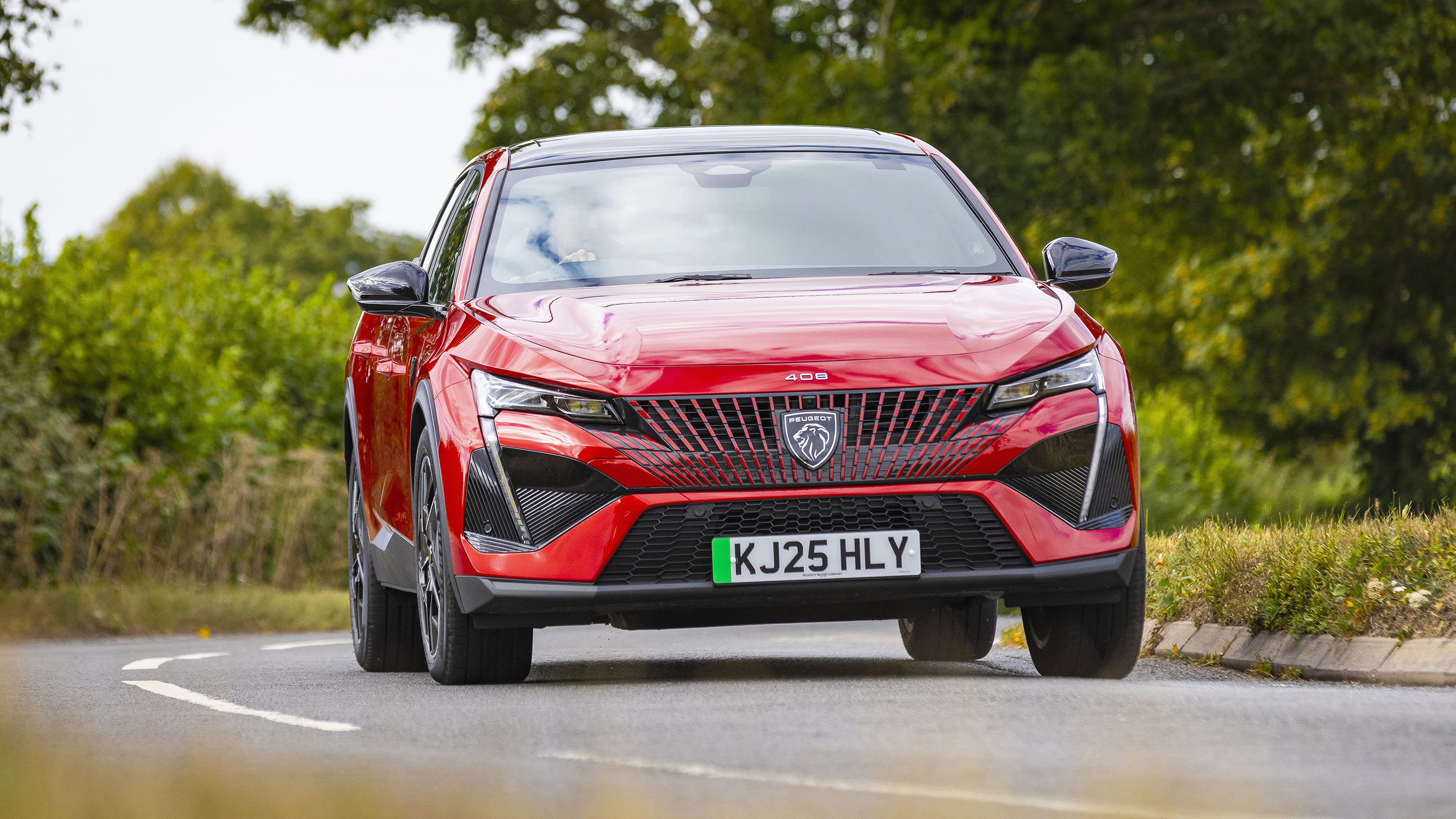 2025 Peugeot E-408 review front cornering