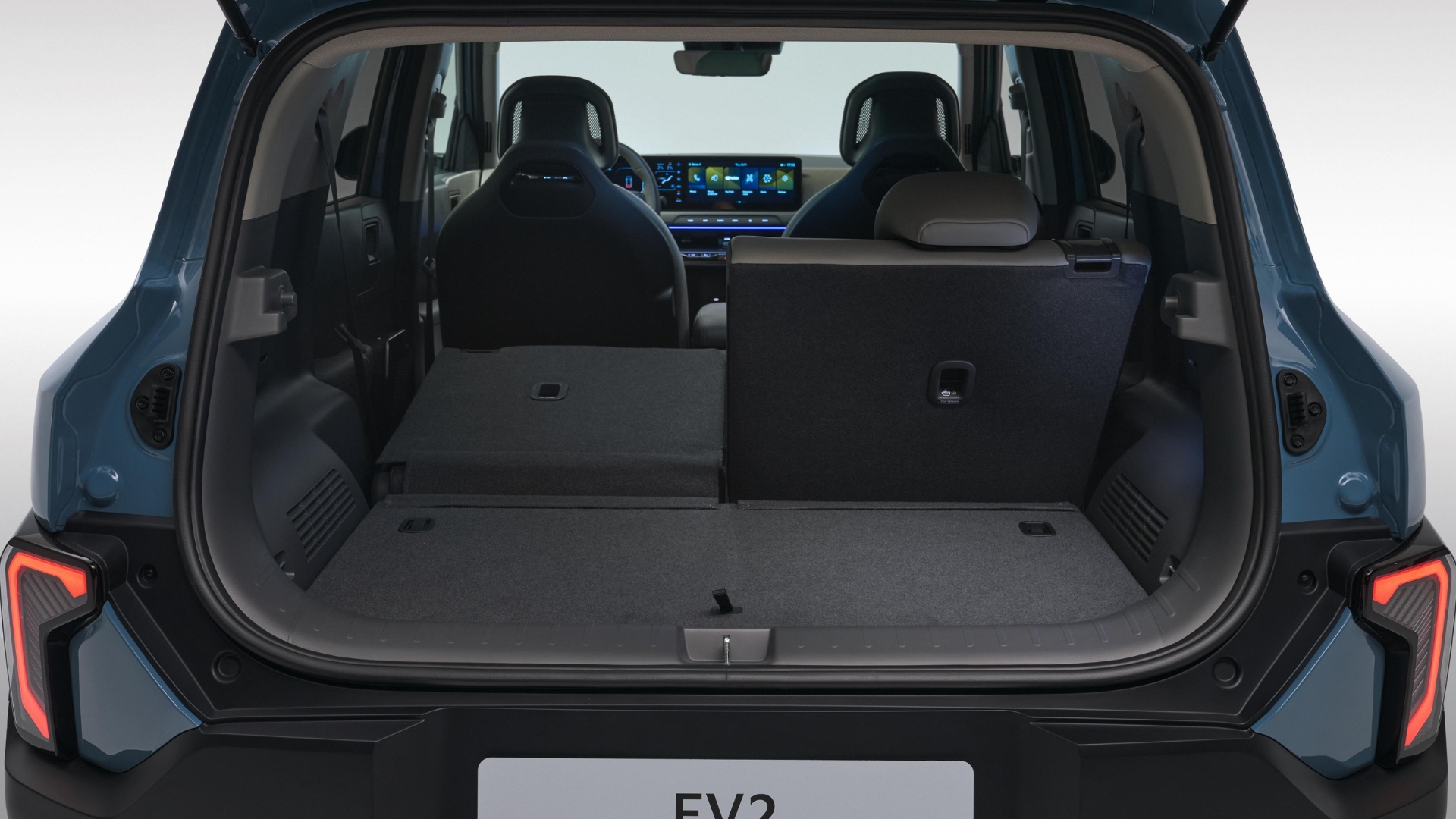 Kia EV2 inside of the boot