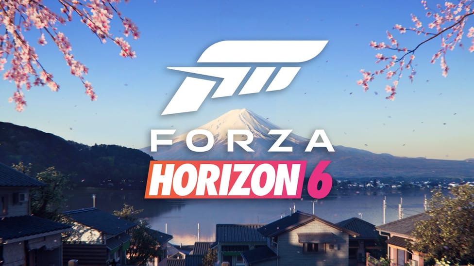 Forza Horizon 6 logo in front of Mount Fuji