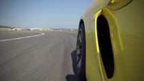 Porsche Cayman GT4 on the Top Gear test track