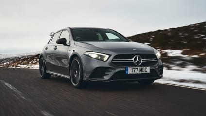 Mercedes-Benz AMG A35 front three quarter silver 