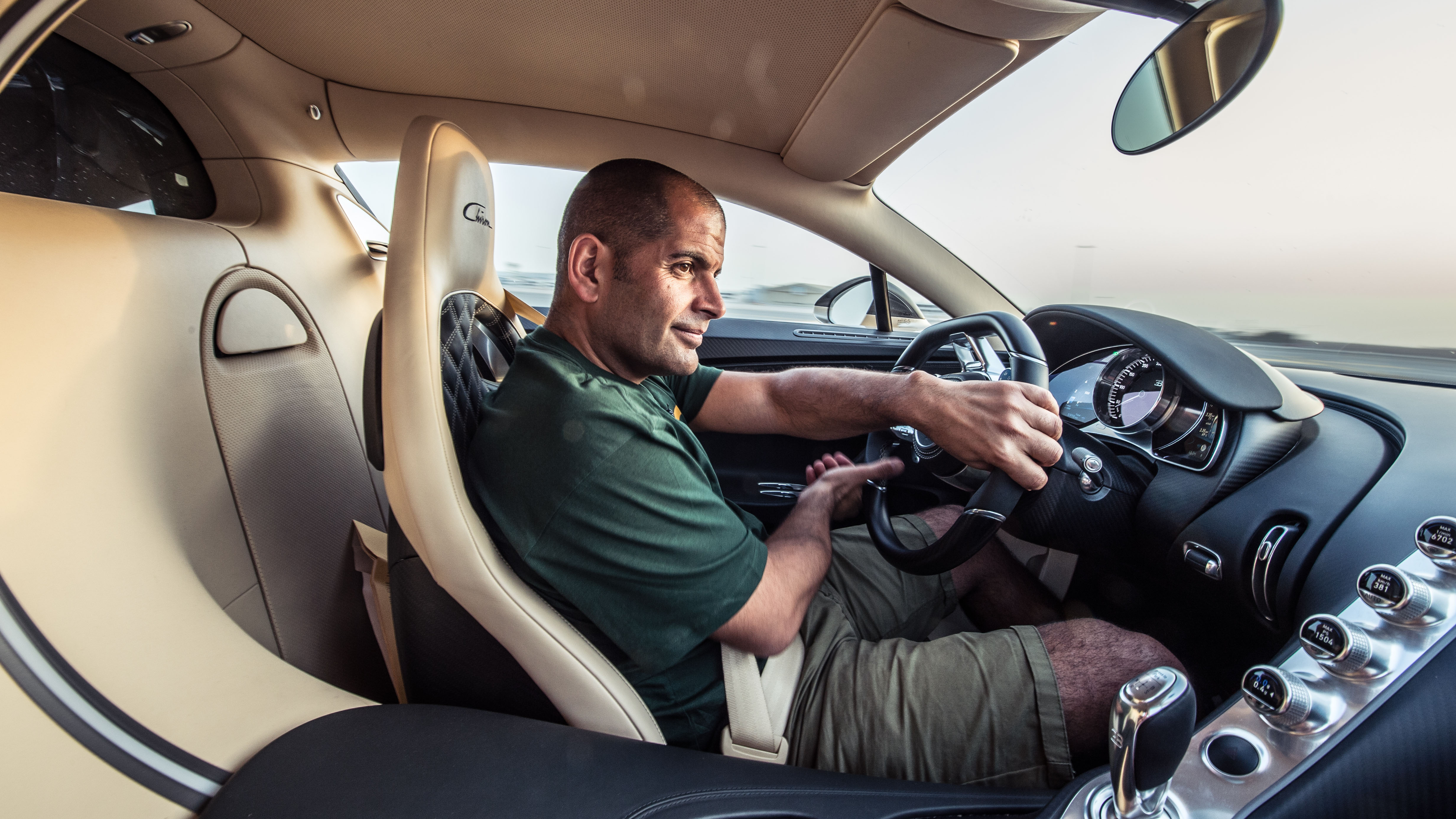 Chris Harris Bugatti Chiron interior