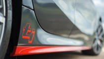 BMW 128ti badge red decal on side sill