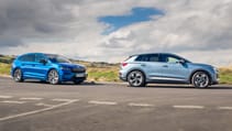 Audi Q4 e-tron vs Skoda Enyaq iV Top Gear 2021