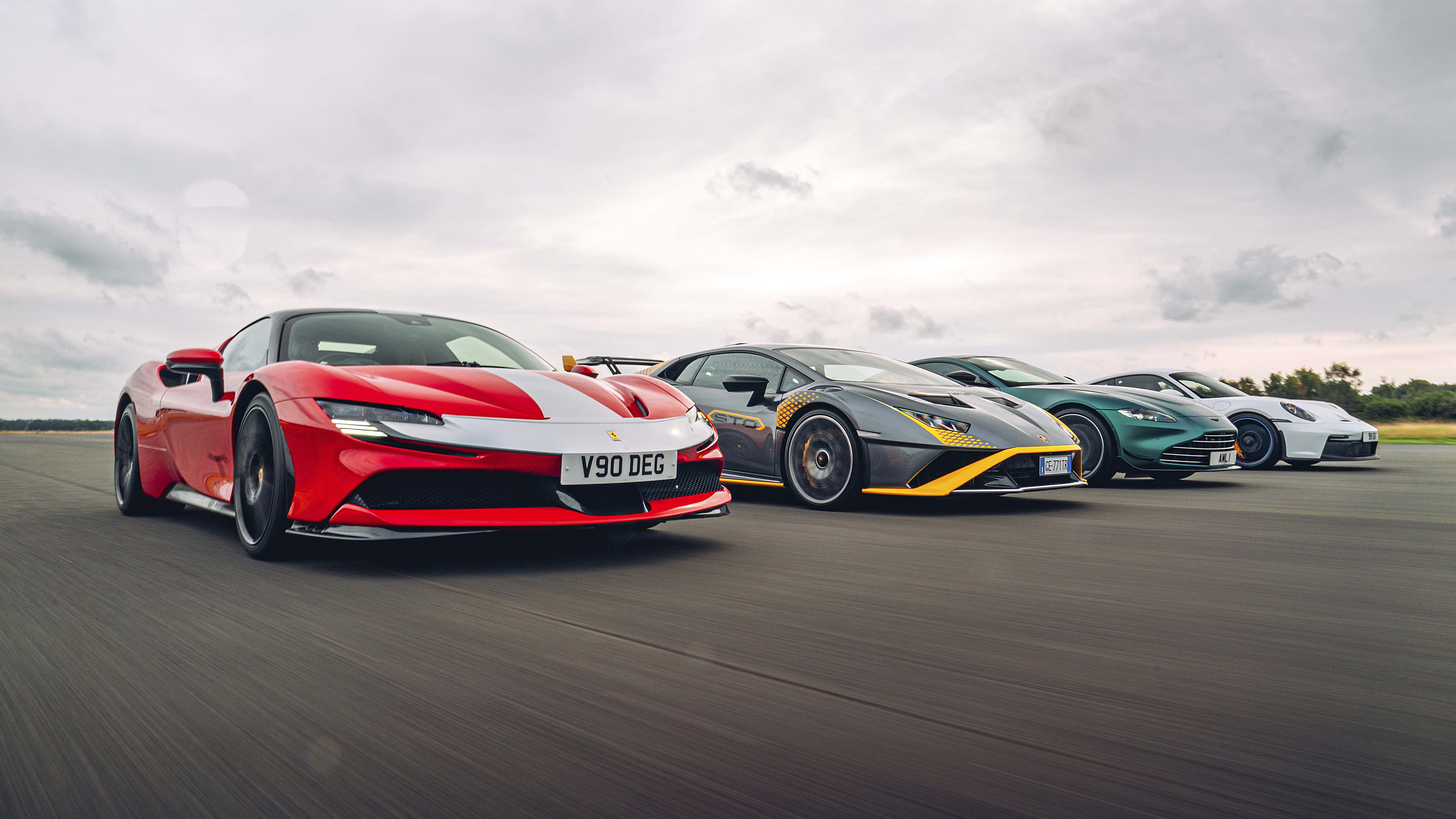 Ferrari vs Lamborghini vs Aston Martin vs Porsche supercar showdown Top Gear