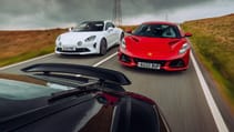 Lotus Emira vs Porsche Cayman vs Alpine A110 dynamic