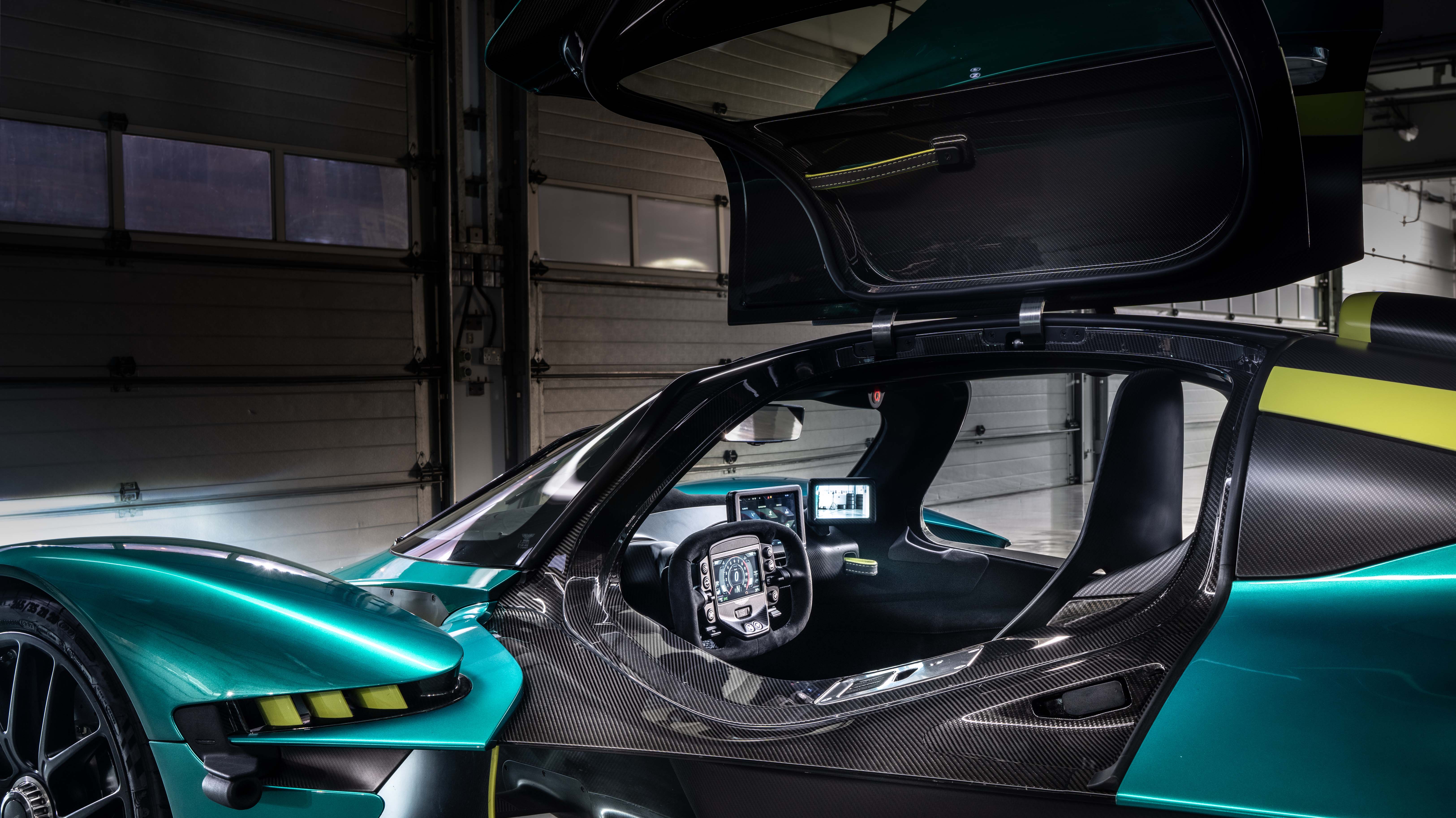 Chris Harris drives the Aston Martin Valkyrie on track