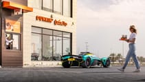 Aston Martin Valkyrie on road 