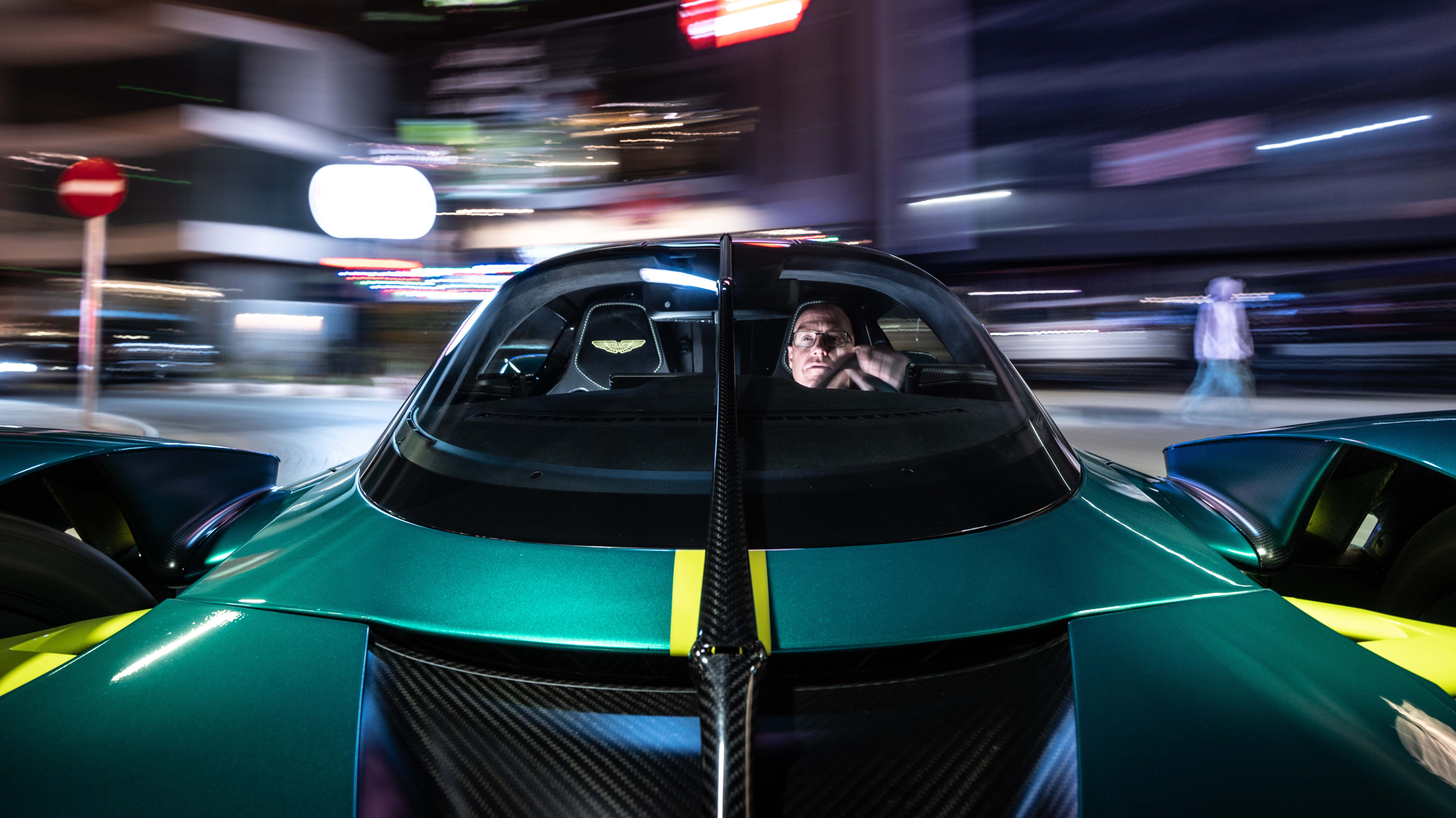 Aston Martin Valkyrie on road 