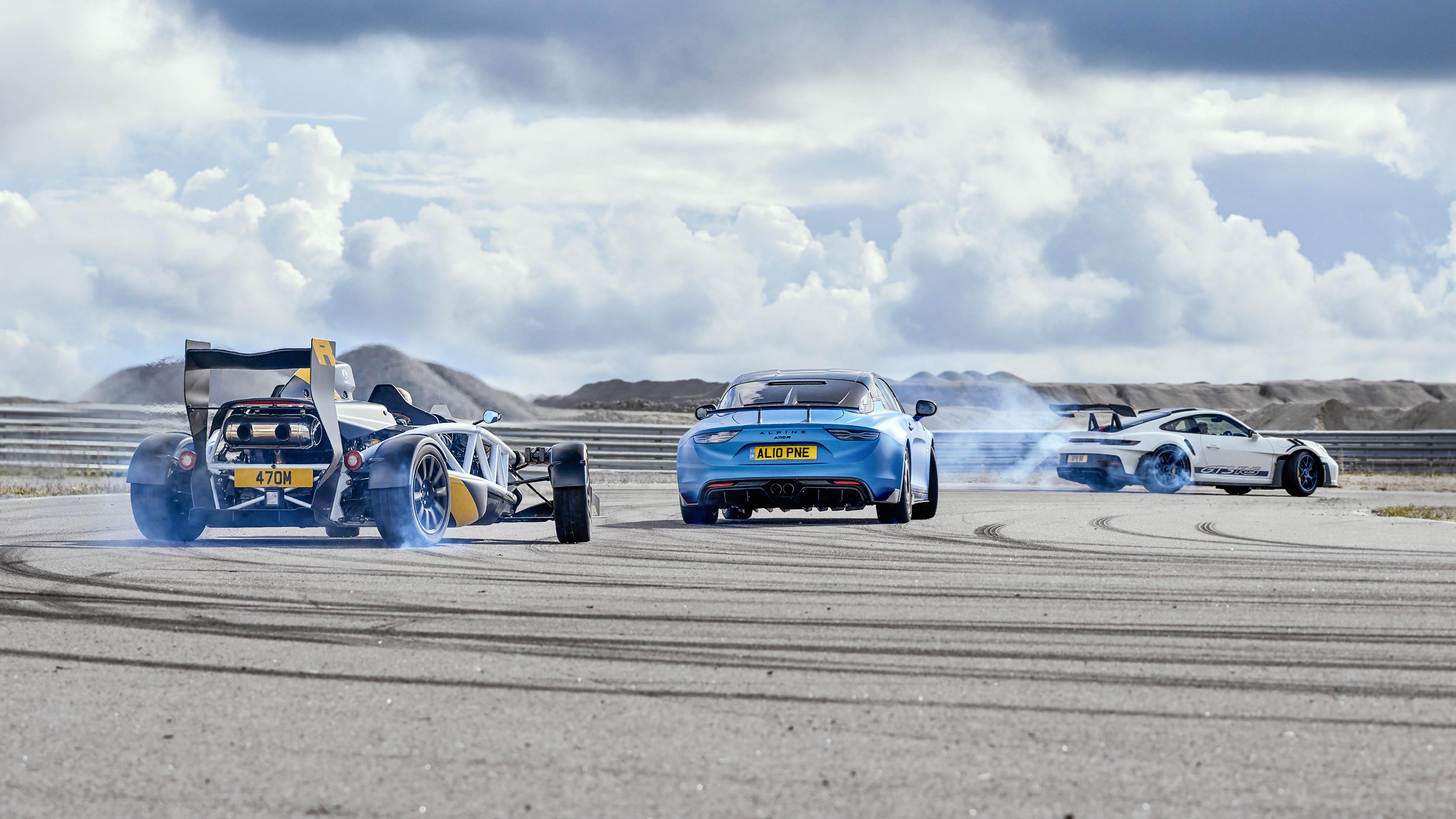 Air fryers: Alpine A110R vs Porsche 911 GT3 RS vs Ariel Atom 4R