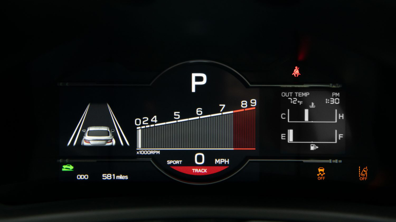 Toyota GR 86 dials Track mode