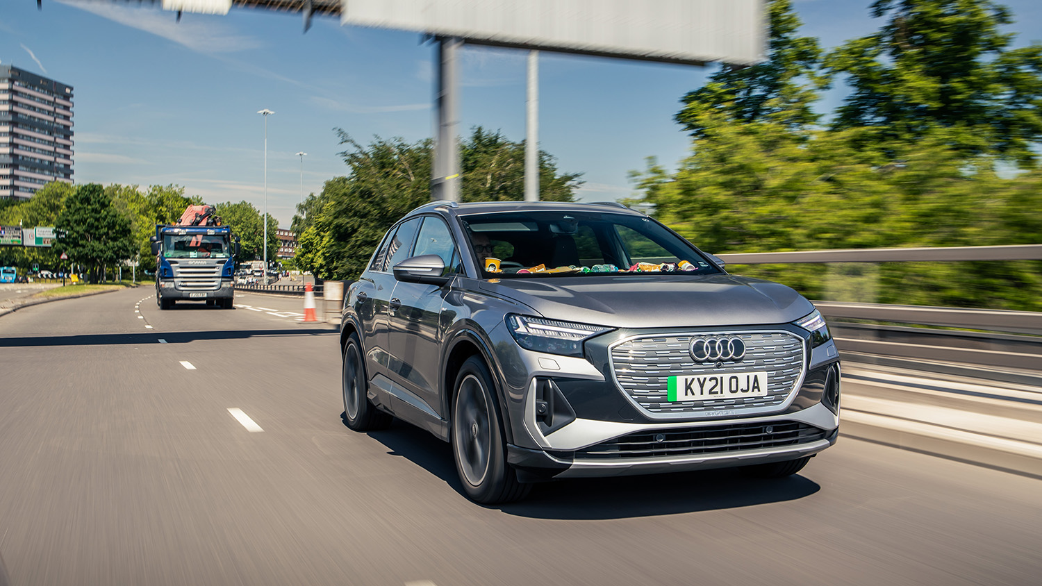 Audi Q4 e-tron on the Coventry ring road