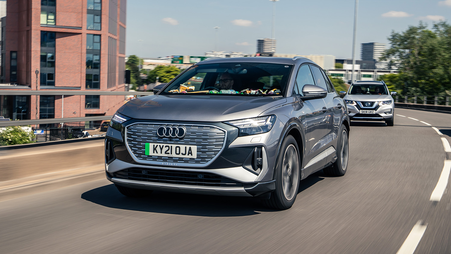 Audi Q4 e-tron on the Coventry ring road