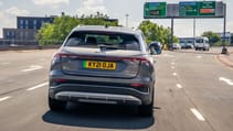 Rear end of the Audi Q4 e-tron on the Coventry ring road