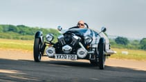 2021 Morgan 3 Wheeler cornering