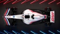 Haas F1 car 2022 overhead