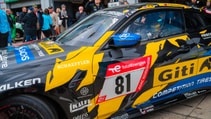 Pippa Mann N24 M4 GT4 pit lane