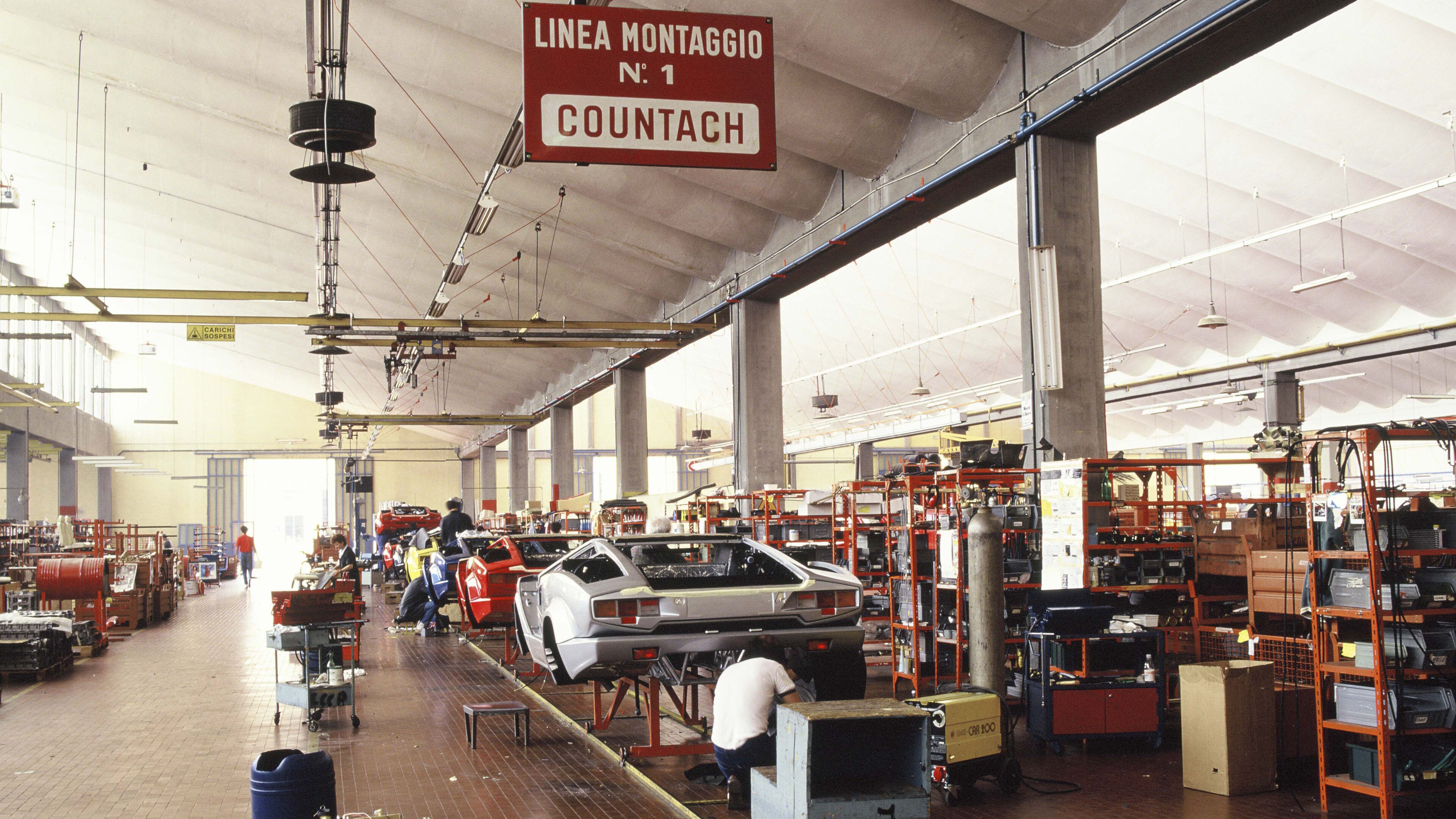 Lamborghini Countach archive assembly line