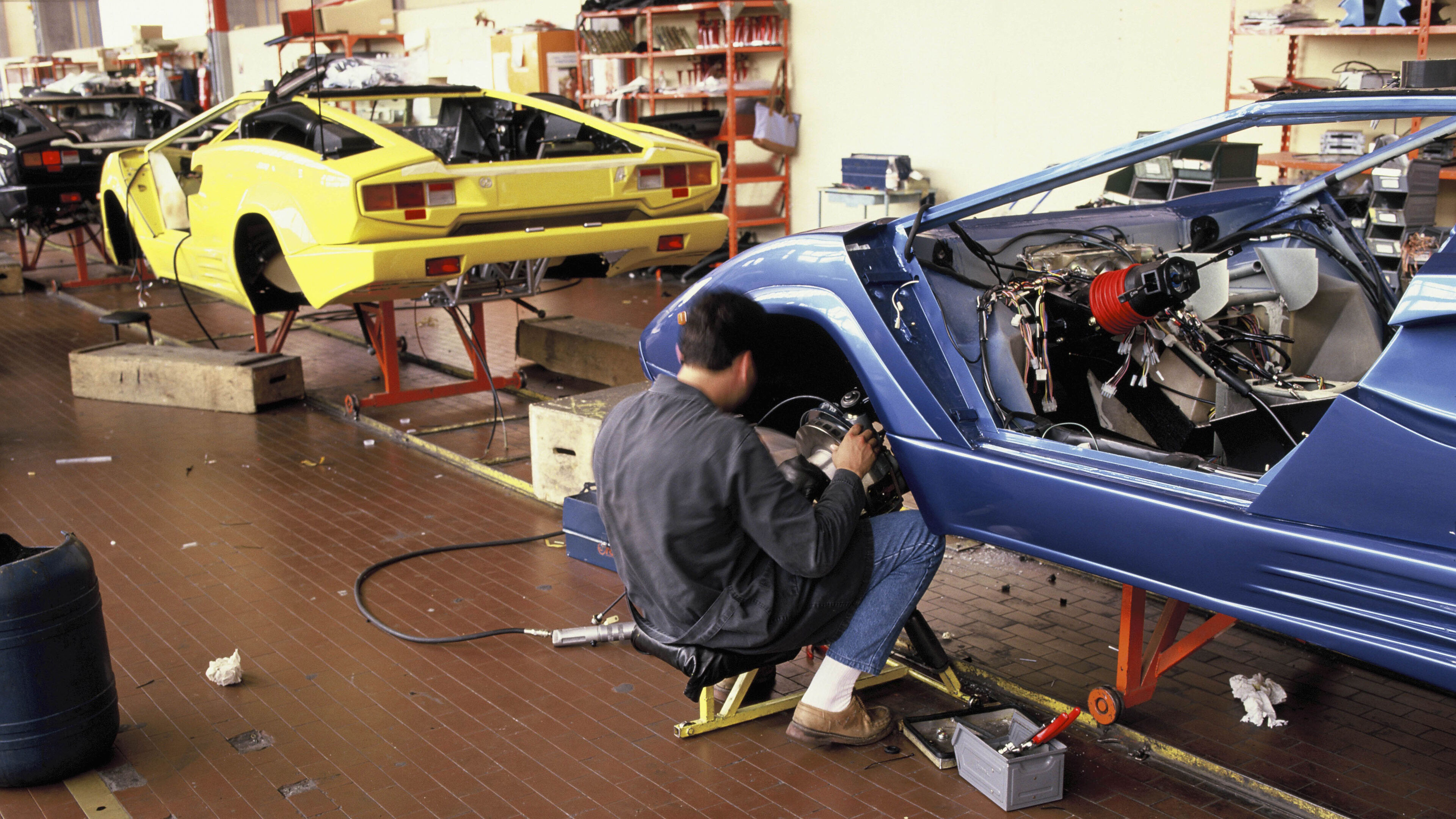 Lamborghini Countach archive assembly line